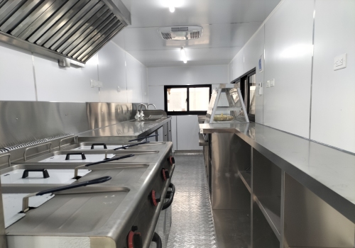 fully equipped shipping container kitchen